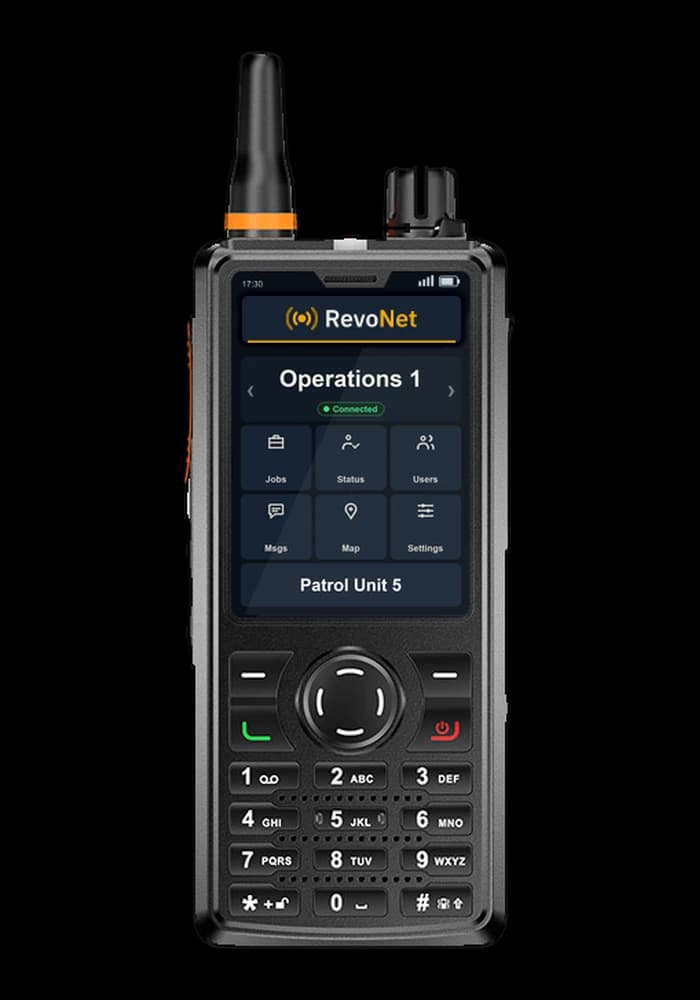 The RevoNet push-to-talk handset