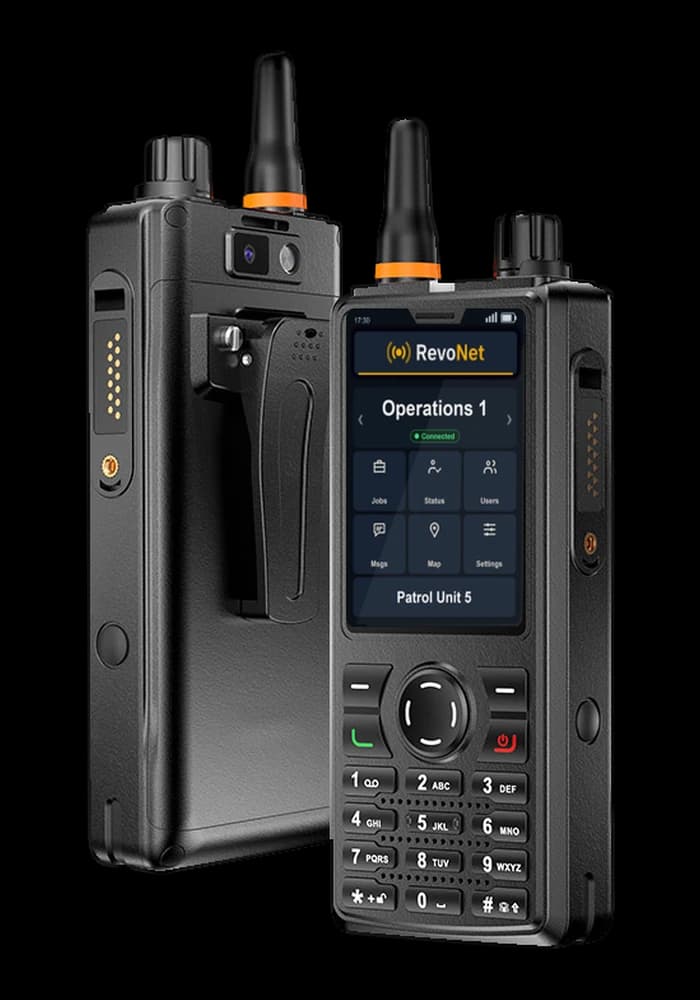 The RevoNet Handheld push-to-talk radio